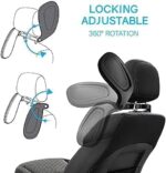Car Seat Headrest Pillow – Adjustable 360° Rotating Neck Support Cushion - Image 5