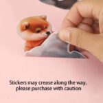 Cute Cartoon Dog 3D Vinyl Decal Stickers – Soft Raised Design, Anti-Collision Silicone Stickers, Pack of 2 - Image 6