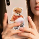 Cute Cartoon Dog 3D Vinyl Decal Stickers – Soft Raised Design, Anti-Collision Silicone Stickers, Pack of 2 - Image 2