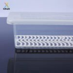 Xiran 6 Fridge Storage Boxes Fridge Organizer With Removable Drain Plate&Lid Stackable Fridge Storage Containers Plastic Freezer Storage Containers For Fish,Meat,Vegetables,Fruits(1500Ml),Transparent - Image 8