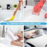 ESPERO Microfiber Cleaning Cloth Roll, 20Pcs, 4000 Times Washable - 10X Cheaper Than Paper Kitchen Towel Roll - Ultra Absorbent Lint Free Microfiber Cleaning Cloth for Kitchen - Tearable, Reusable - Image 4