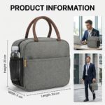 FOSSE (7.5 L Insulated Travel Lunch/Tiffin/Storage Bag for Office, College & School | Hot & Cold Travel Lunch Box for Men,Women | Tiffin Box & Bottles, Picnic Bag (Grey) - Image 3