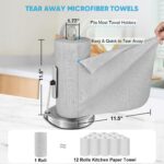 ESPERO Microfiber Cleaning Cloth Roll, 20Pcs, 4000 Times Washable - 10X Cheaper Than Paper Kitchen Towel Roll - Ultra Absorbent Lint Free Microfiber Cleaning Cloth for Kitchen - Tearable, Reusable - Image 2