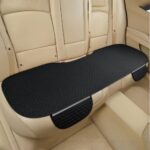 STHIRA Silicone 3Pcs Car Seat Covers Summer Breathable Front Seat Cushion Mat Flax Car Seat Cover With Storage Pouch Long Rear Seat Cover Anti-Slip Car Seat Cover Anti-Scratches Car, Black - Image 9