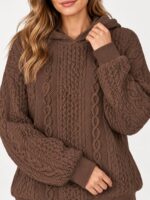 Leriya Fashion Hoodie for Women | Oversized and Sweatshirt | Full Sleeve Hoodies Pullover Chain Jacquard Regular Fit | Hoodies for Woman | Casual Sweatshirt Winter Wear Hoodie - Image 2