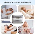 Double Layer Rectangular Pillow Core, Detachable Neck Support Bolster, Non-Collapsing Orthopedic Sleeping Pillow for Back & Side Sleepers - Image 9