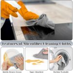 ESPERO Microfiber Cleaning Cloth Roll, 20Pcs, 4000 Times Washable - 10X Cheaper Than Paper Kitchen Towel Roll - Ultra Absorbent Lint Free Microfiber Cleaning Cloth for Kitchen - Tearable, Reusable - Image 5