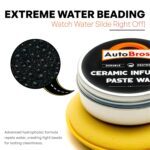 AutoBros Ceramic Infused Car Paste Wax (100g) – Restores Gloss & Shine | Advanced Carnauba & SiO₂ Protection | Removes Haze & Swirls | Long-Lasting Water & UV Resistant | Safe on Paint | Easy to Apply - Image 3