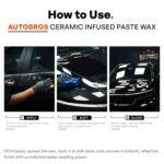 AutoBros Ceramic Infused Car Paste Wax (100g) – Restores Gloss & Shine | Advanced Carnauba & SiO₂ Protection | Removes Haze & Swirls | Long-Lasting Water & UV Resistant | Safe on Paint | Easy to Apply - Image 4