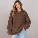 Leriya Fashion Hoodie for Women | Oversized and Sweatshirt | Full Sleeve Hoodies Pullover Chain Jacquard Regular Fit | Hoodies for Woman | Casual Sweatshirt Winter Wear Hoodie