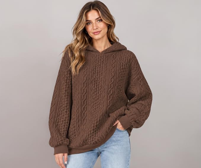 hodie Leriya Fashion Hoodie for Women | Oversized and Sweatshirt | Full Sleeve Hoodies Pullover Chain Jacquard Regular Fit | Hoodies for Woman | Casual Sweatshirt Winter Wear Hoodie - Image 1