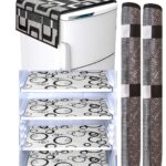Combo of Exclusive Decorative 1 Fridge Top Cover, 2 Fridge Handle Cover & 4 Fridge Mat (Set of 7 Pieces)